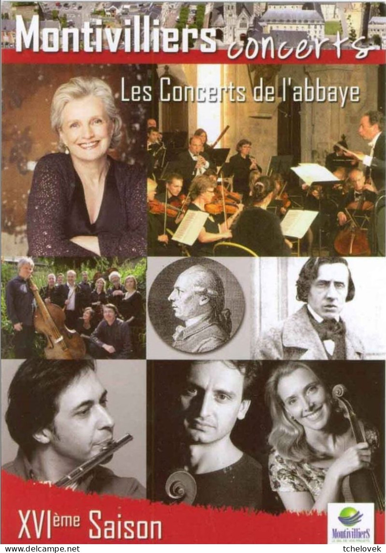 (76). SM. Le Havre. Montivilliers. Carte Publicitaire : Concerts De L'abbaye 2007, 2008, 2010 & 2011 & Impressionisme X2 - Montivilliers