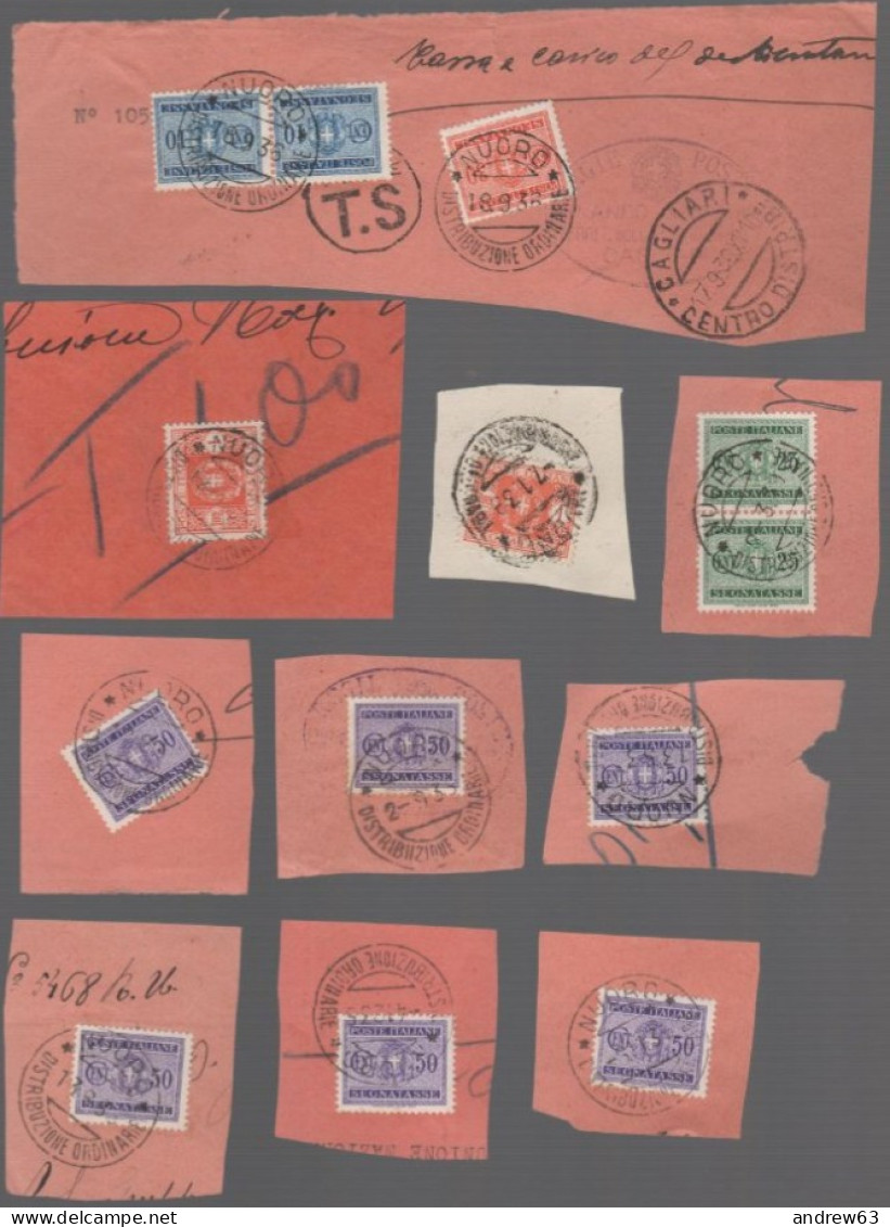 ITALIA - Storia Postale Regno - Anni '30 - Lotto Di Frammenti Con Segnatasse Da 10c / 30c / 25c / 50c / 1,00 Lira - Portomarken