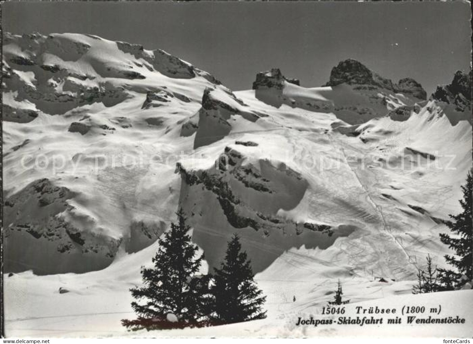 11627345 Truebsee OW Jochpass Skiabfahrt Mit Wendenstoecke Engelberg - Other & Unclassified