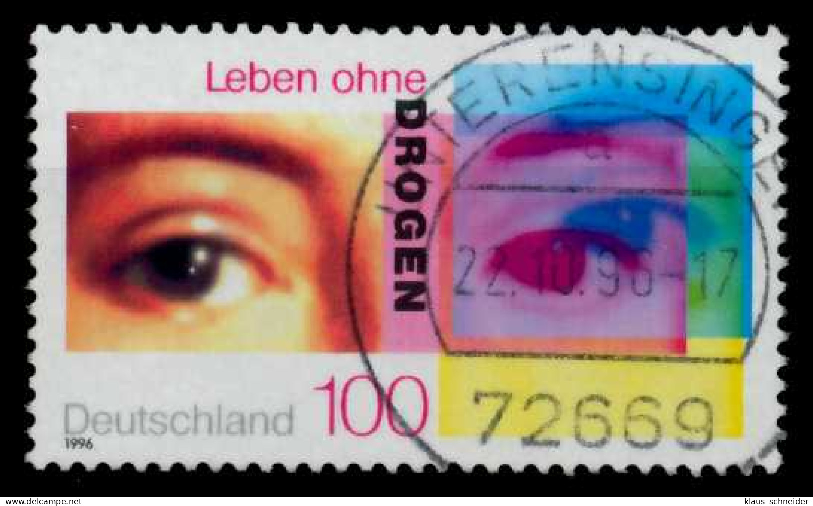 BRD 1996 Nr 1882 Zentrisch Gestempelt X72D10A - Used Stamps