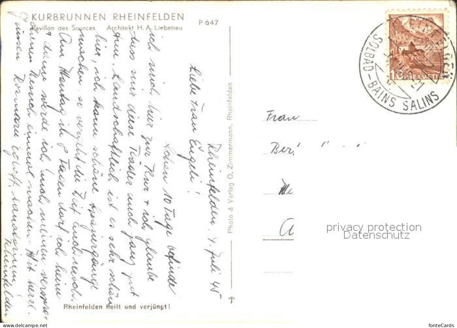 11627282 Rheinfelden AG Kurbrunnen Rheinfelden - Other & Unclassified
