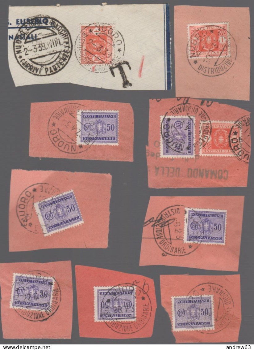 ITALIA - Storia Postale Regno - Anni '30 - Lotto Di Frammenti Con Segnatasse Da 50c / 1,00 Lira - Postage Due