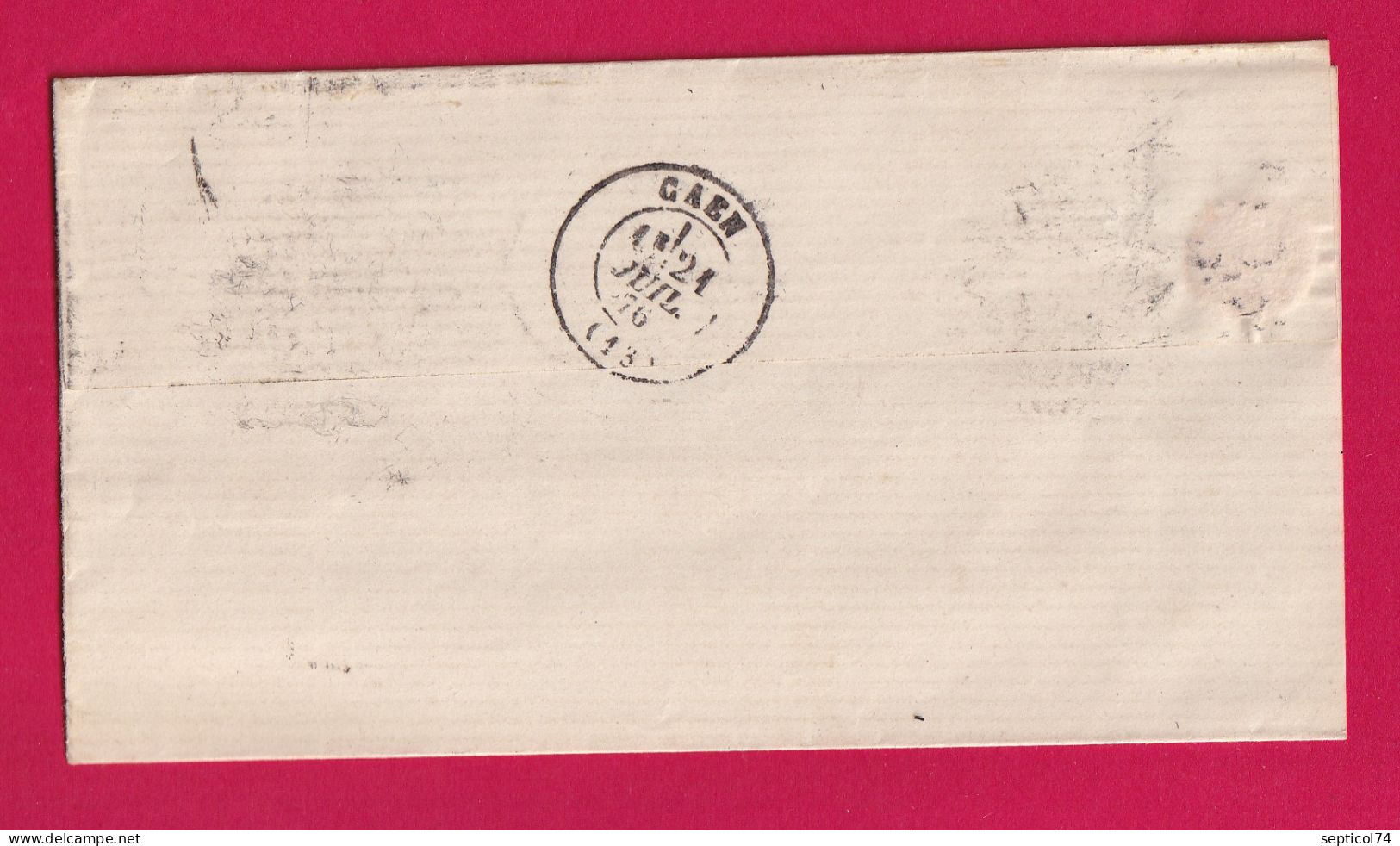 N°60 CAD TYPE 18 PONT L'EVEQUE CALVADOS POUR CAEN LETTRE - 1849-1876: Classic Period