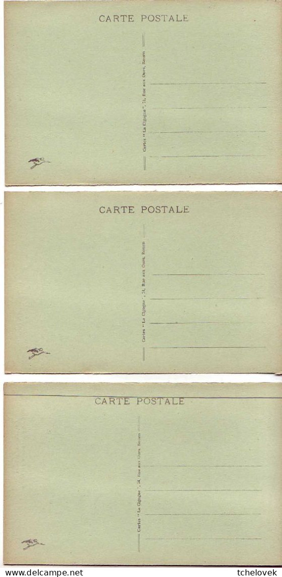 (76). SM. Bonsecours. 638, 601, 606 Basilique X3 & 609 Monument Jeannes D'Arc - Bonsecours