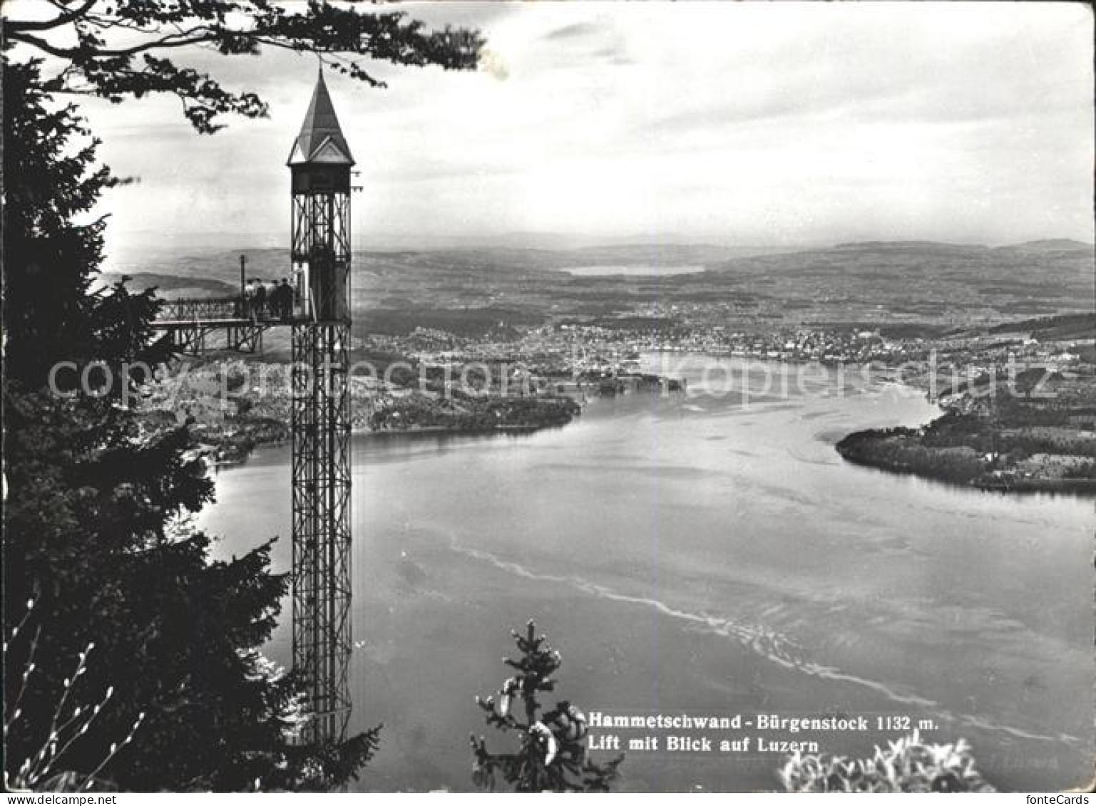 11627251 Buergenstock Lift Mit Blick Auf Luzern Buergenstock - Sonstige & Ohne Zuordnung