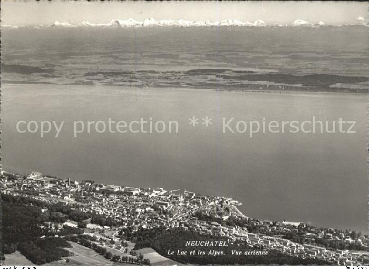 11627232 Neuchatel NE Le Lac Et Les Alpes Fliegeraufnahme Neuchatel - Autres & Non Classés