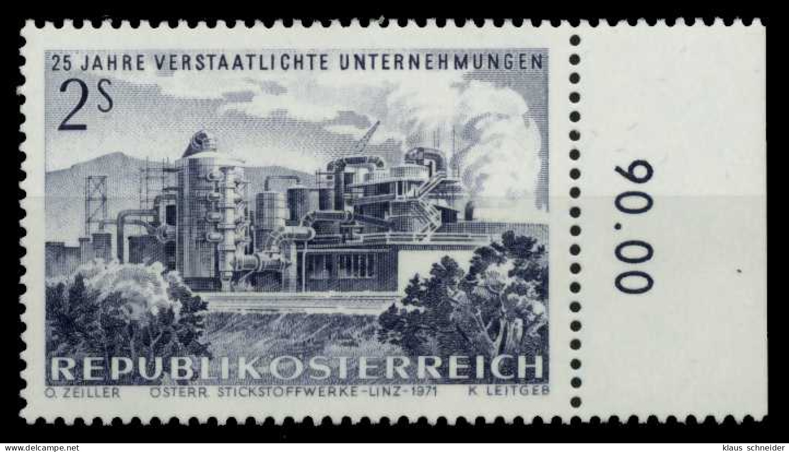 ÖSTERREICH 1971 Nr 1374 Postfrisch ORA X7FE57E - Unused Stamps