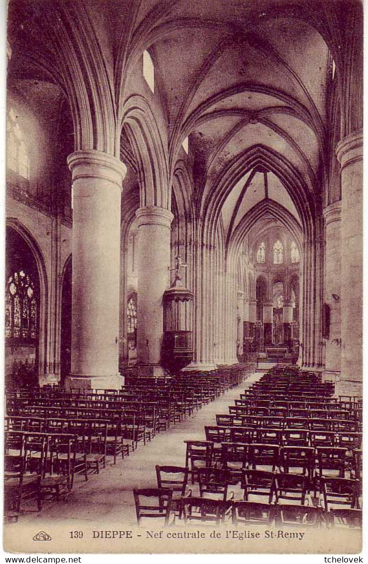 (76). SM. Dieppe.N°29. Le Portail Et L'eglise St Jacques Oblit Dieppe 1909 & Le Chateau & 139 Eglise St Remy - Dieppe