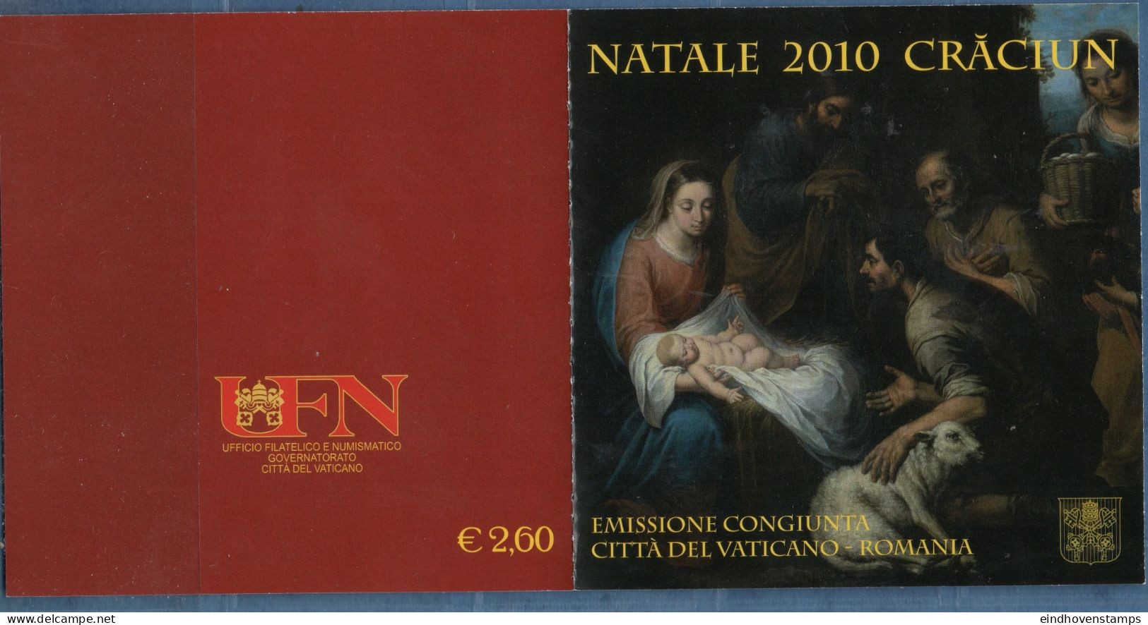 Vatican 2010 2.40 & 2.60 Stampbooklets Chistmas Stamps MNH - Cuadernillos