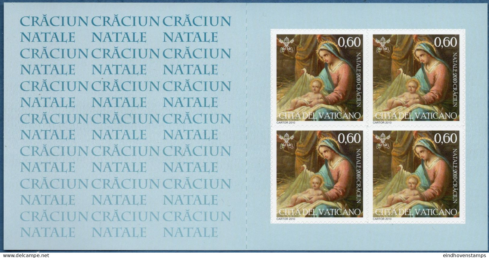 Vatican 2010 2.40 & 2.60 Stampbooklets Chistmas Stamps MNH - Postzegelboekjes