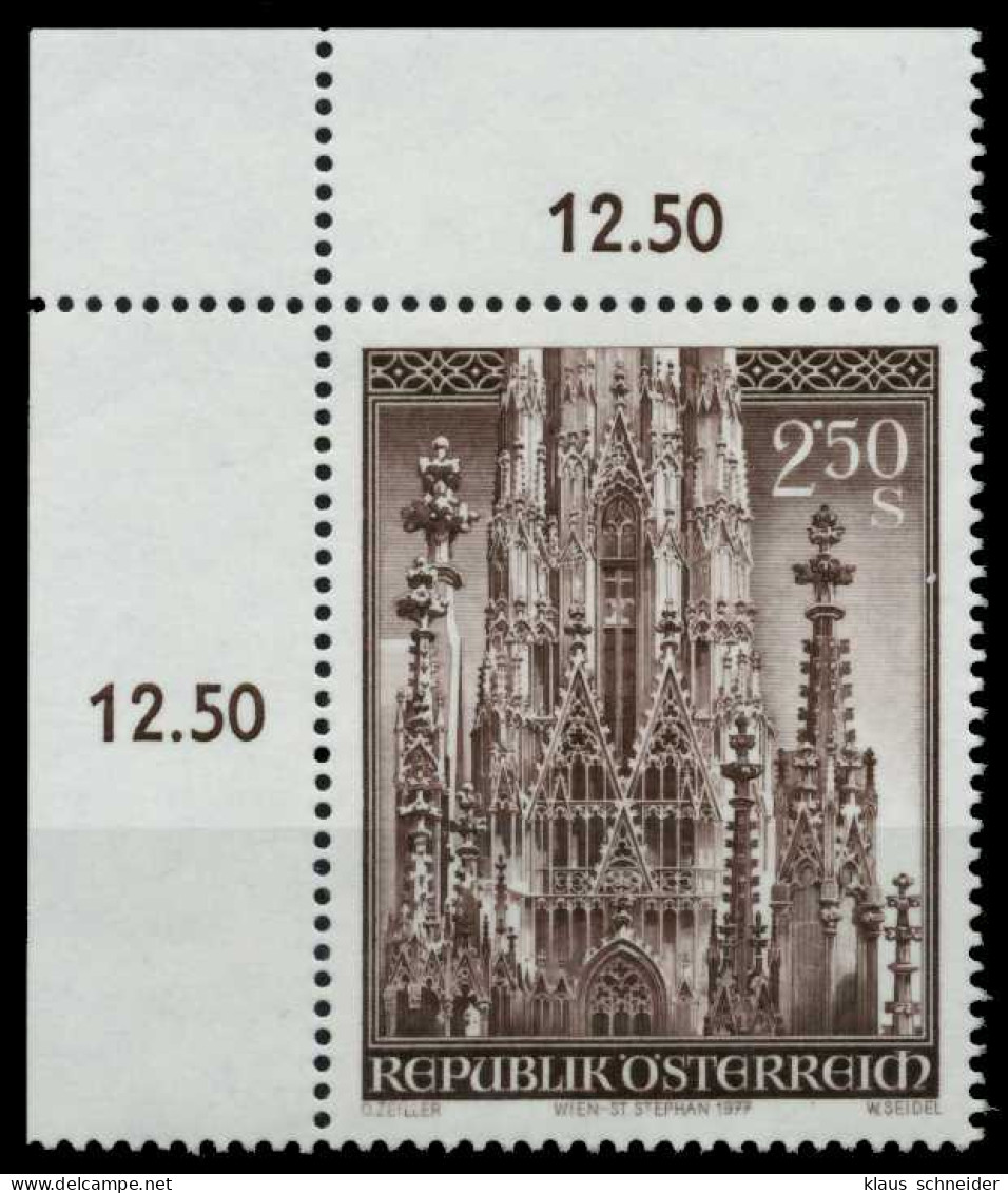 ÖSTERREICH 1977 Nr 1544 Postfrisch ECKE-OLI X8096B6 - Neufs