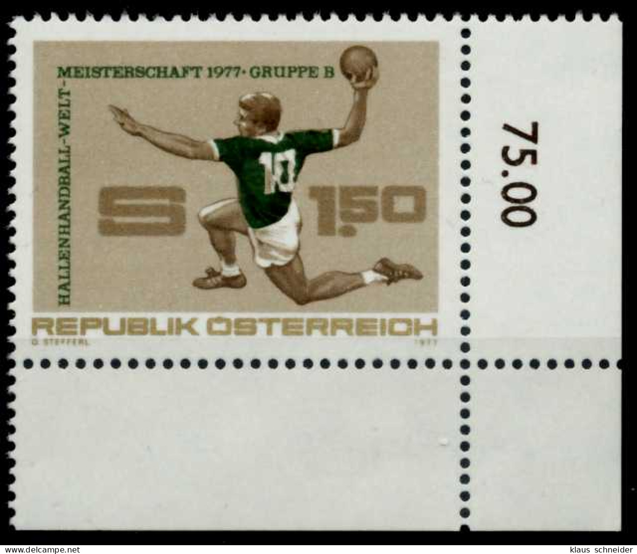 ÖSTERREICH 1977 Nr 1542 Postfrisch ECKE-URE X8096D2 - Unused Stamps