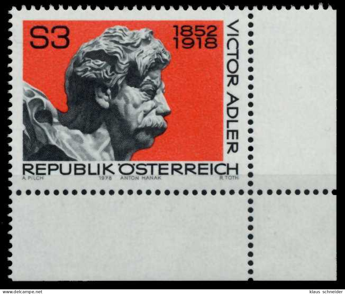 ÖSTERREICH 1978 Nr 1589 Postfrisch ECKE-URE X809886 - Unused Stamps