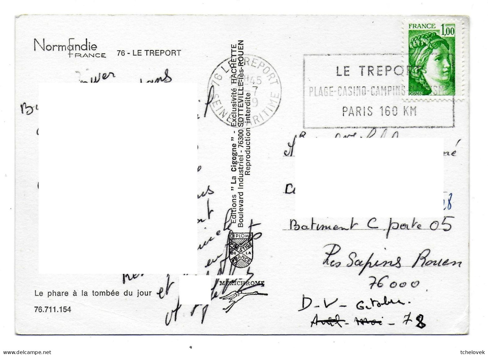 (76). SM. Le Treport. 204 Flottille Pecheurs Entree Du Port & 90 Pecheurs Repro La Bistouille & 154 - Le Treport