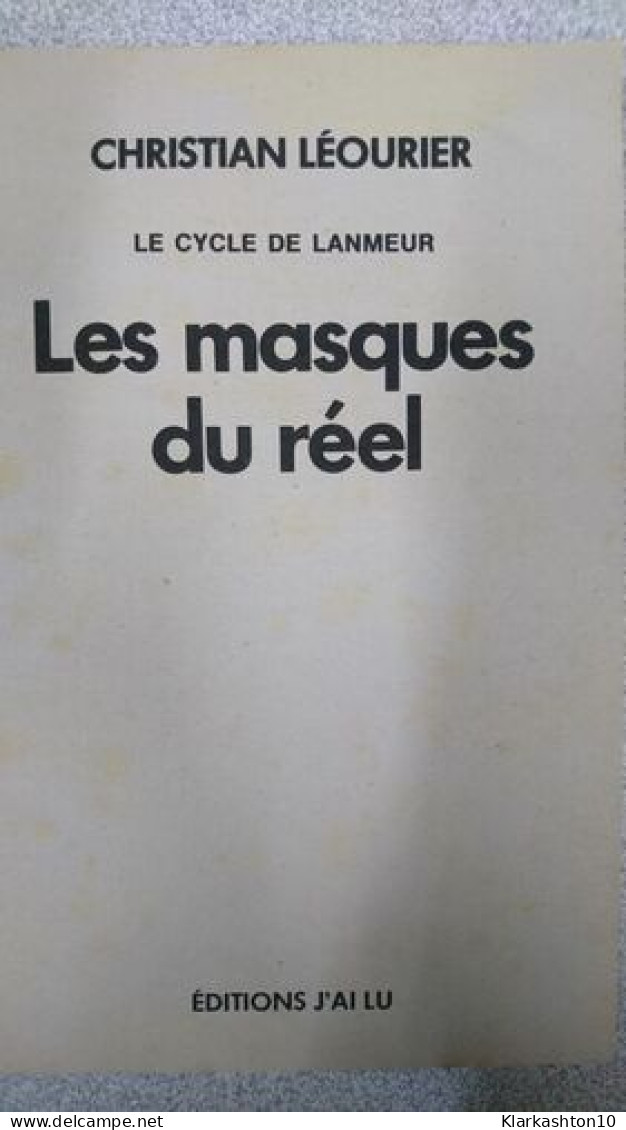 Masques Du Reel Le Cycle De Lanmeur (Les) - Otros & Sin Clasificación