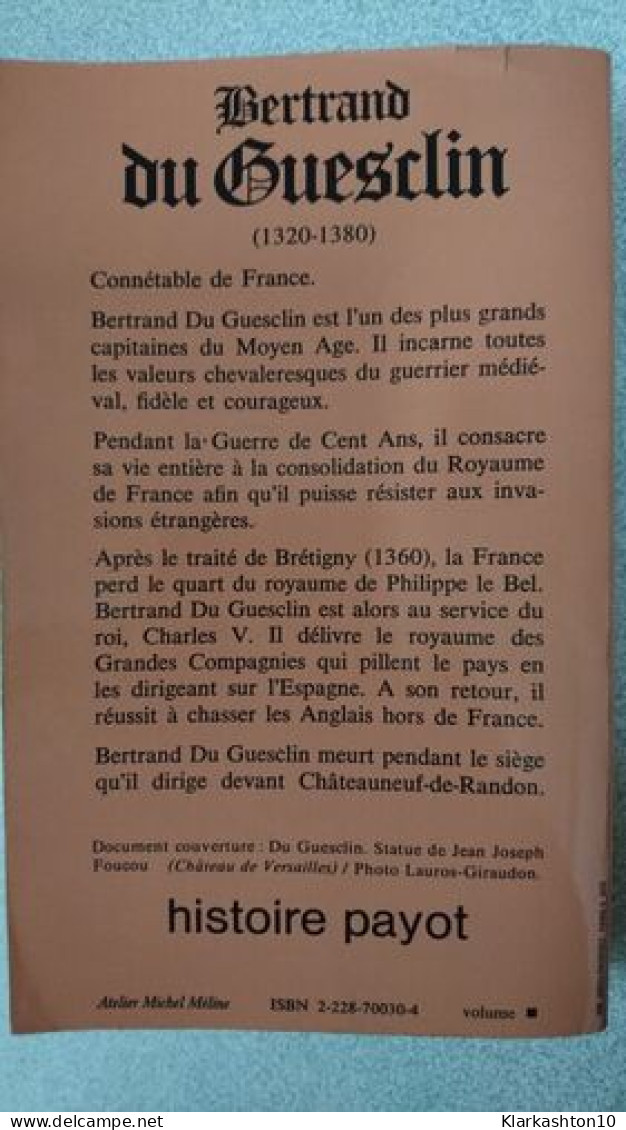 Bertrand Du Guesclin. 1320-1380 - Sonstige & Ohne Zuordnung