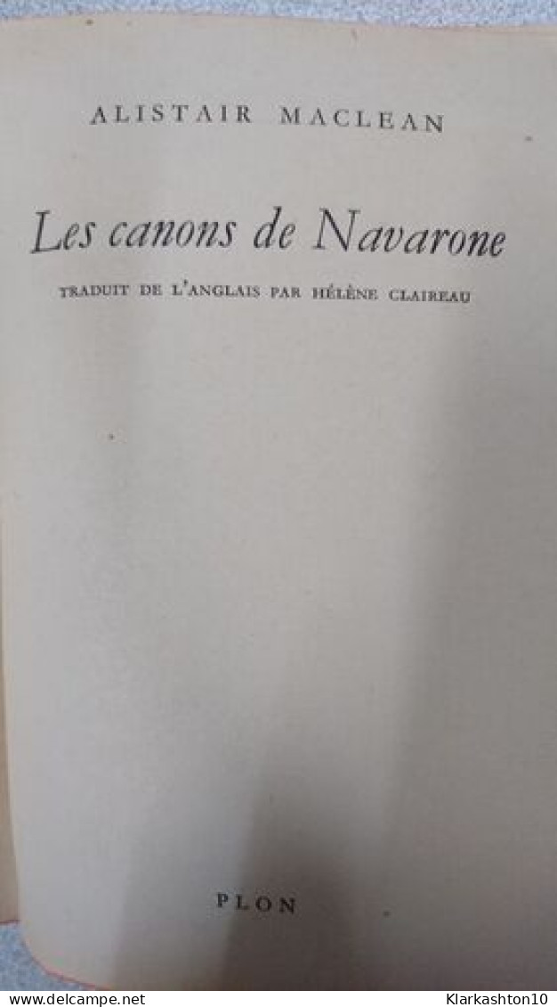 Les Canons De Navorone - Autres & Non Classés