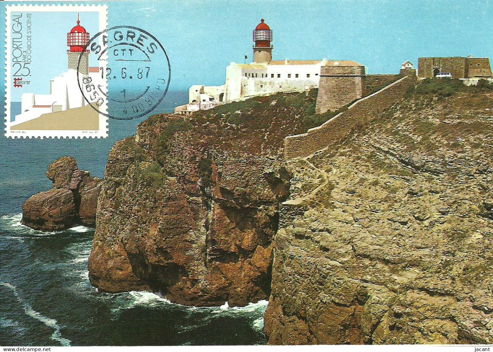 30850 - Carte Maximum - Portugal - Phare - Lighthouse - Farol Do Cabo De São Vicente - Sagres - Cartes-maximum (CM)