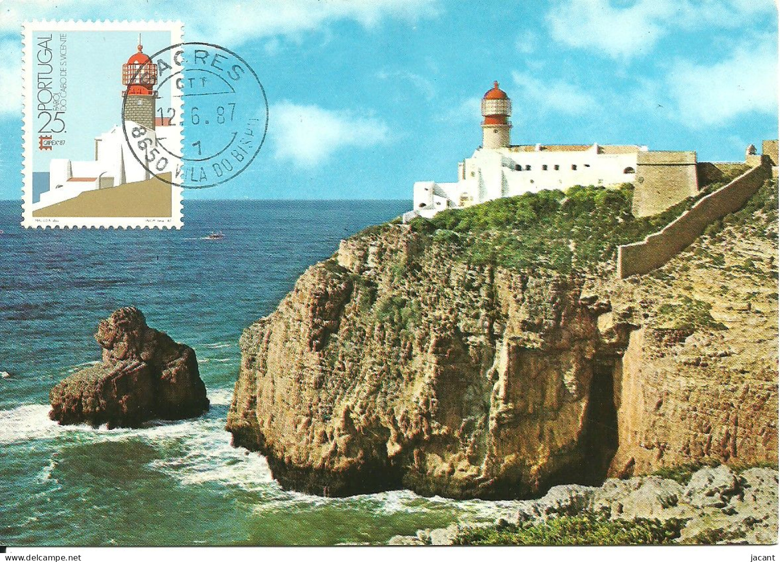 30851 - Carte Maximum - Portugal - Farol Do Cabo De S. Vicente Sagres - Phare - Lighthouse - Cartes-maximum (CM)