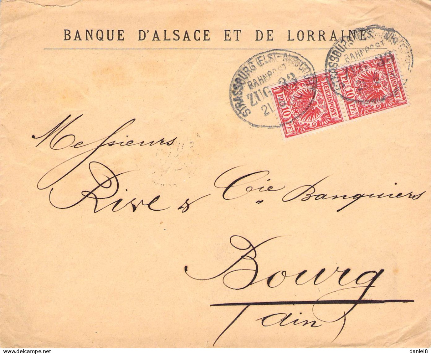 Enveloppe Entete Banque D'Alsace Et De Lorraine - Sonstige & Ohne Zuordnung