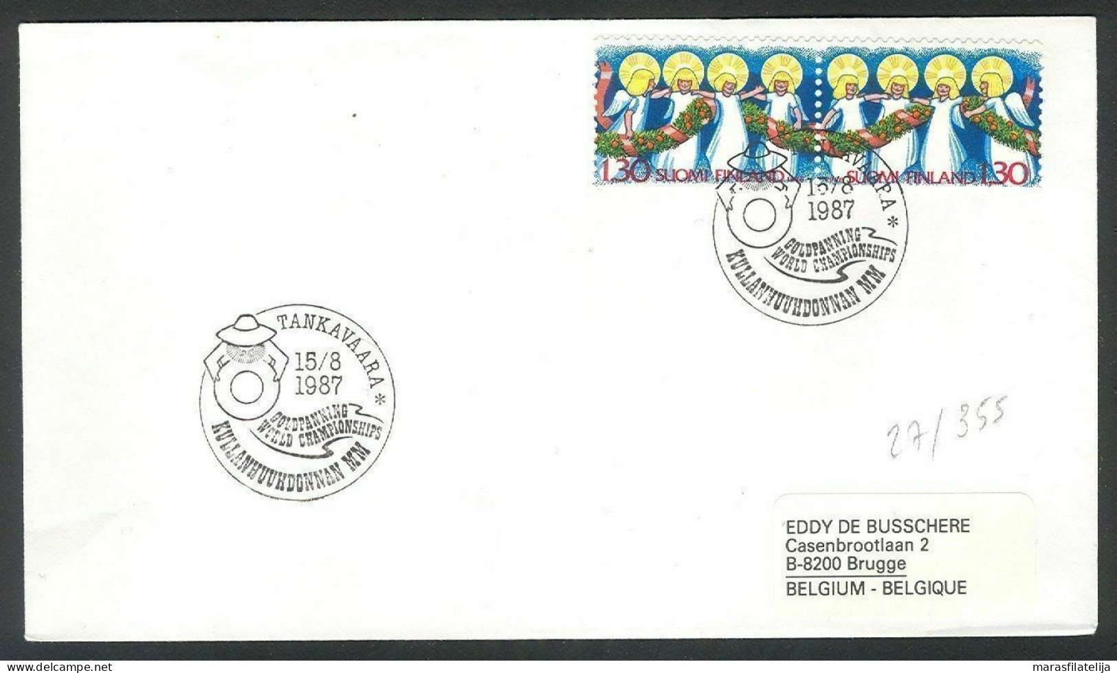 Finland 1987, Gold Panning World Championship, Special Postmark - Autres & Non Classés