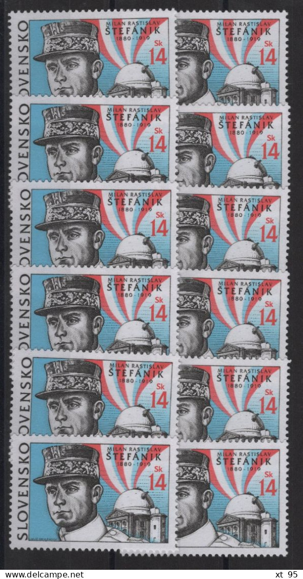 Slovaquie - N°390 - Milan Rastilav Stefanik - 12 Exemplaires  ** Neufs Sans Charniere - Unused Stamps