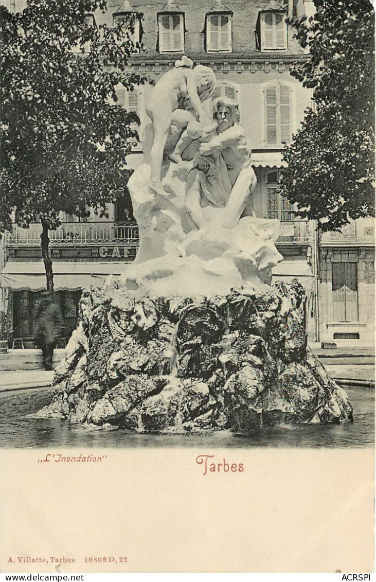 TARBES  Statue L'innondation  (scan Recto-verso) Ref 1012 - Tarbes