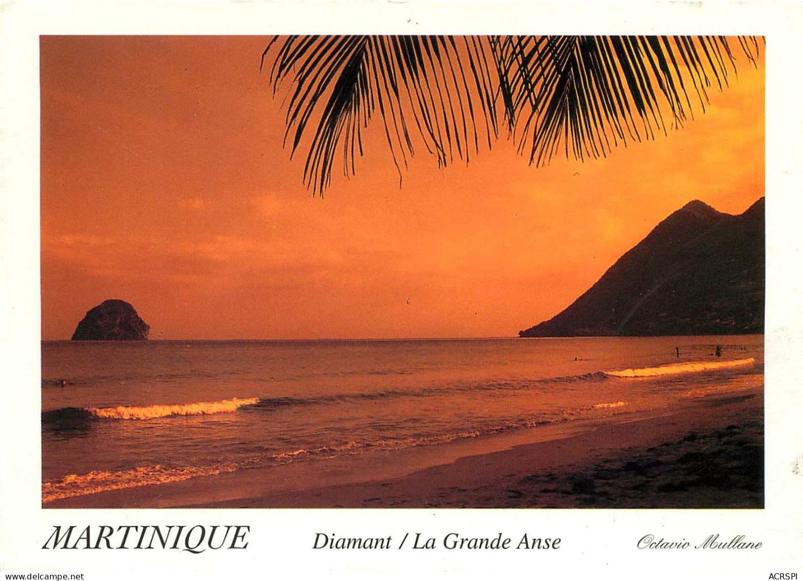 MARTINIQUE Coucher De Soleil Sur La Baie Du Diamant (scan Recto-verso) Ref 1010 - Autres & Non Classés