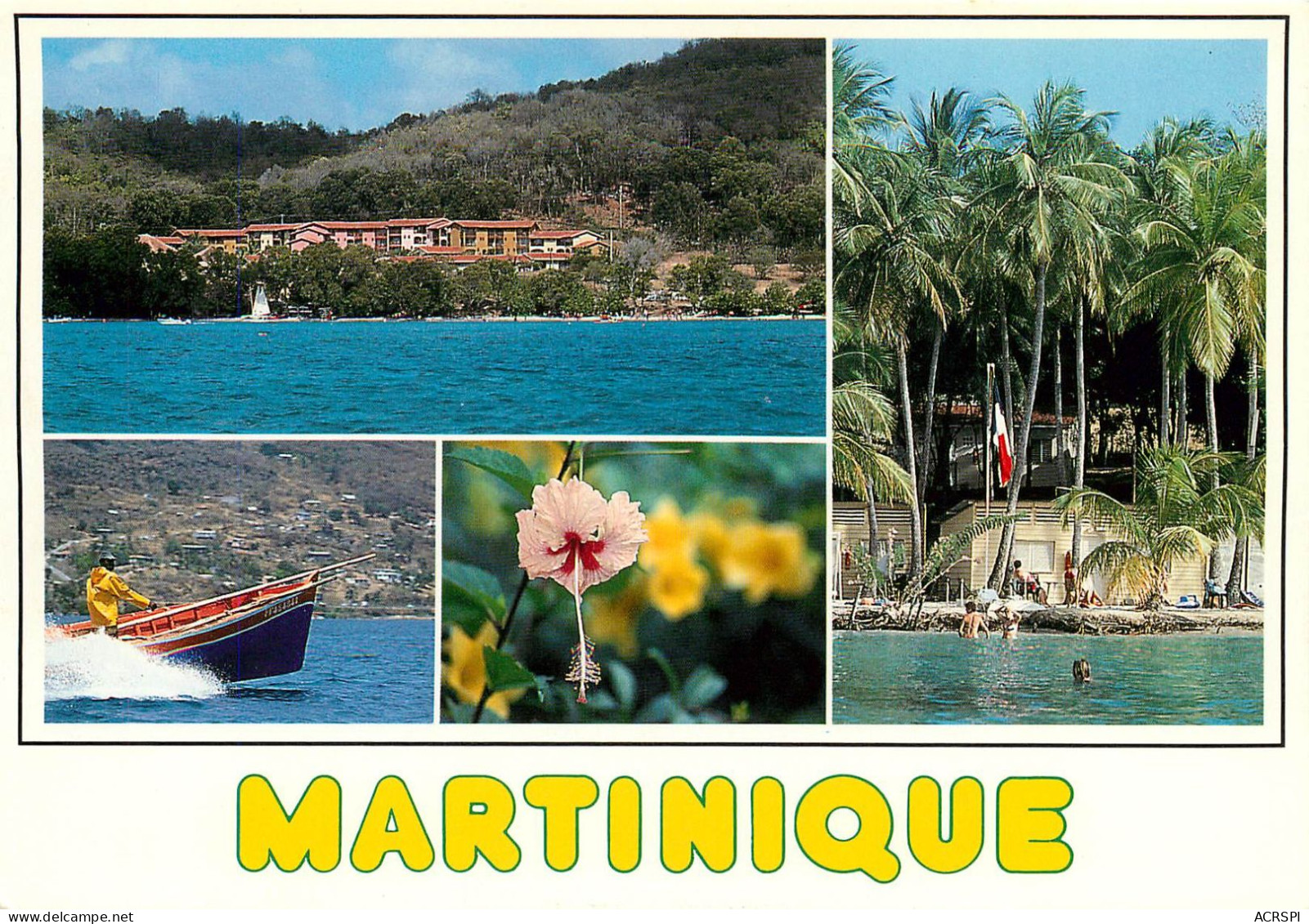 MARTINIQUE   Hotel Club Et ANSE CARITAN (scan Recto-verso) Ref 1009 - Le Marin