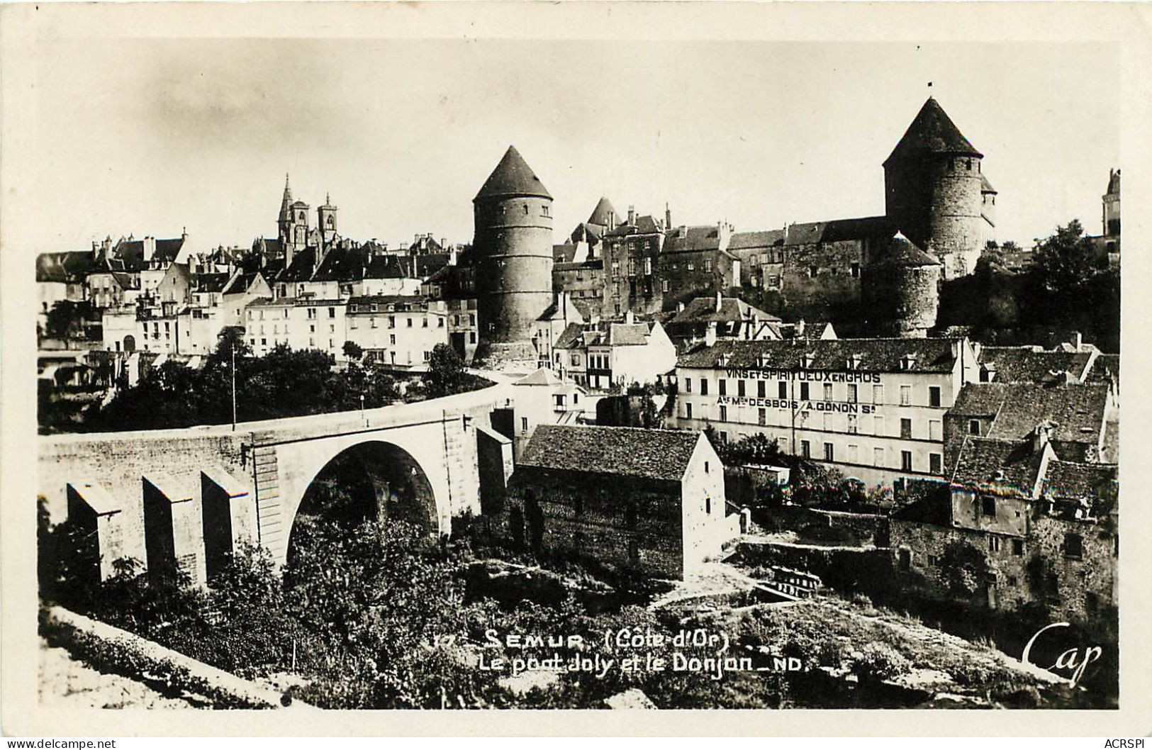 SEMUR Le Pont Joly  Et Le Donjon (scan Recto-verso) Ref 1008 - Semur