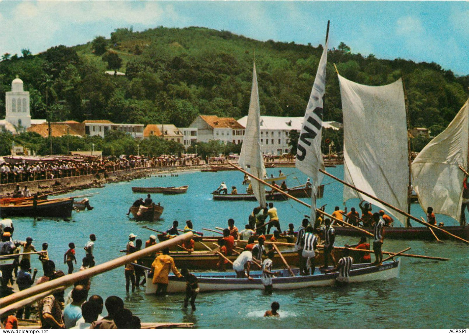 MARTINIQUE   La Fete Patronale Courses De Yoles Dans La Baie  ( Recto-verso) Ref 1007 - La Trinite