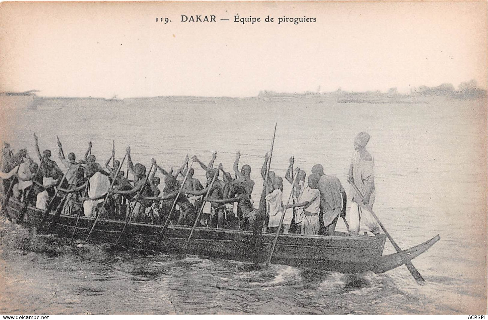 SENEGAL - DAKAR - SUR Le FLEUVE - EQUIPE De PIROGUIERS  119  (scan Recto-verso) Ref 1002 - Senegal
