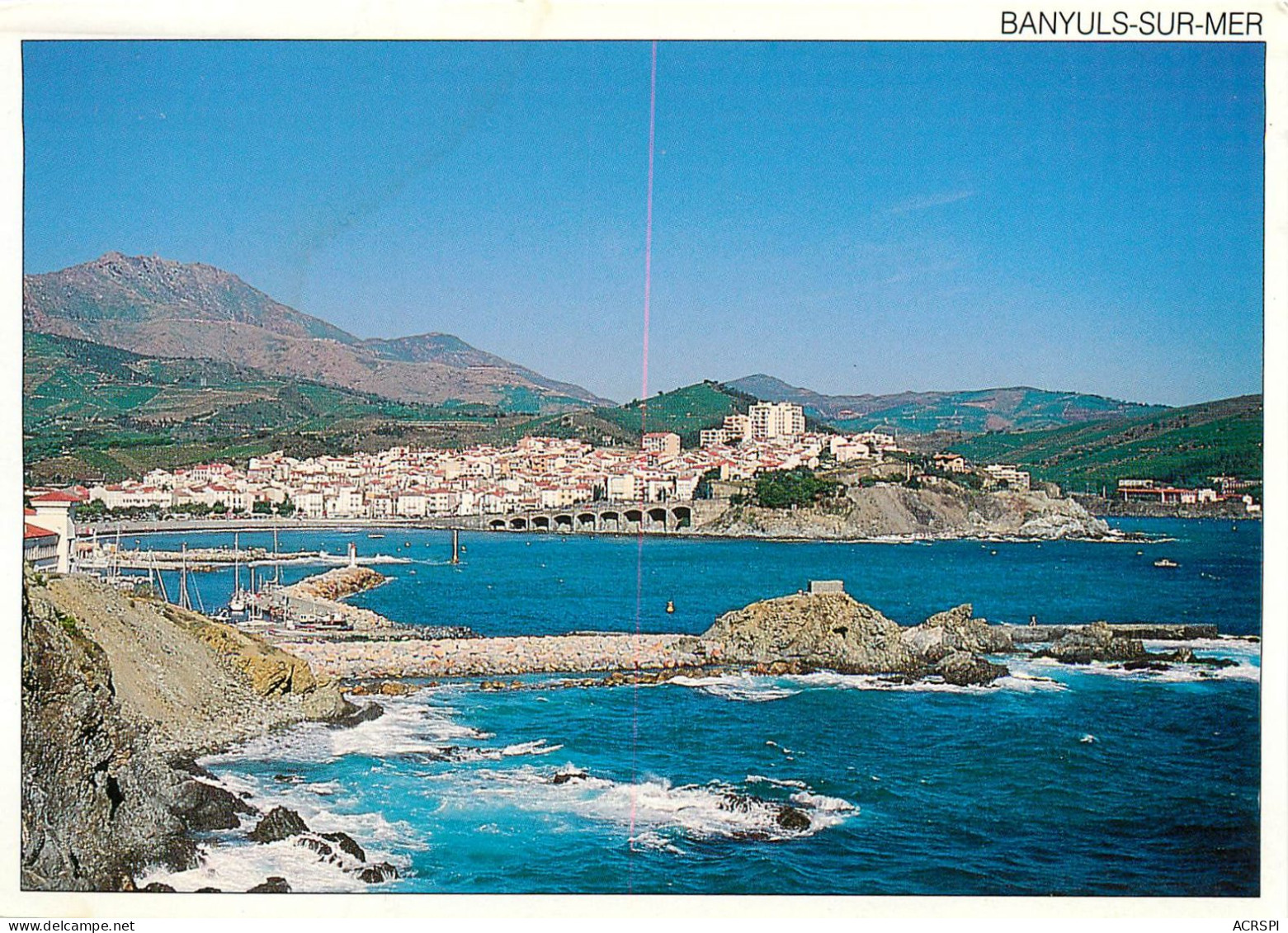 BANYULS-sur-MER, Vue Générale, Au Premier Plan L'île Grosse(scan Recto-verso) Ref 1042 - Banyuls Sur Mer