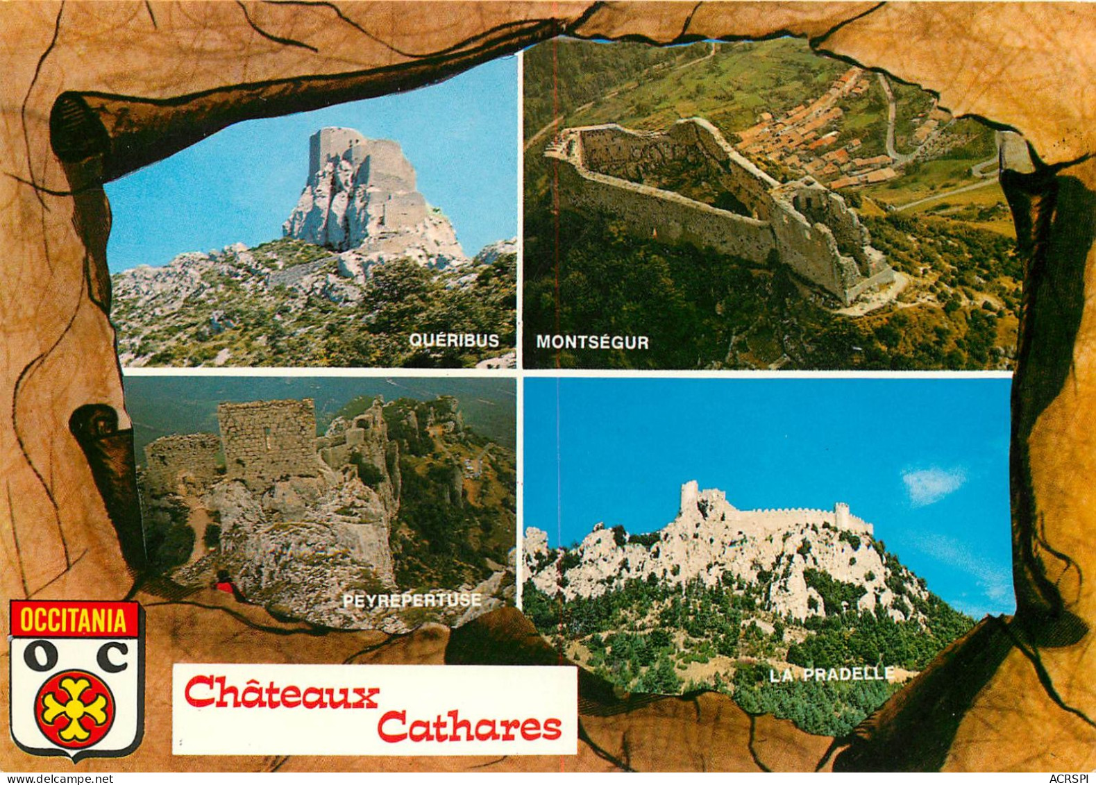 PERPIGNAN, Châteaux Cathare, Quéribuus, Montségur, Peyrepertuse (scan Recto-verso) Ref 1042 - Perpignan