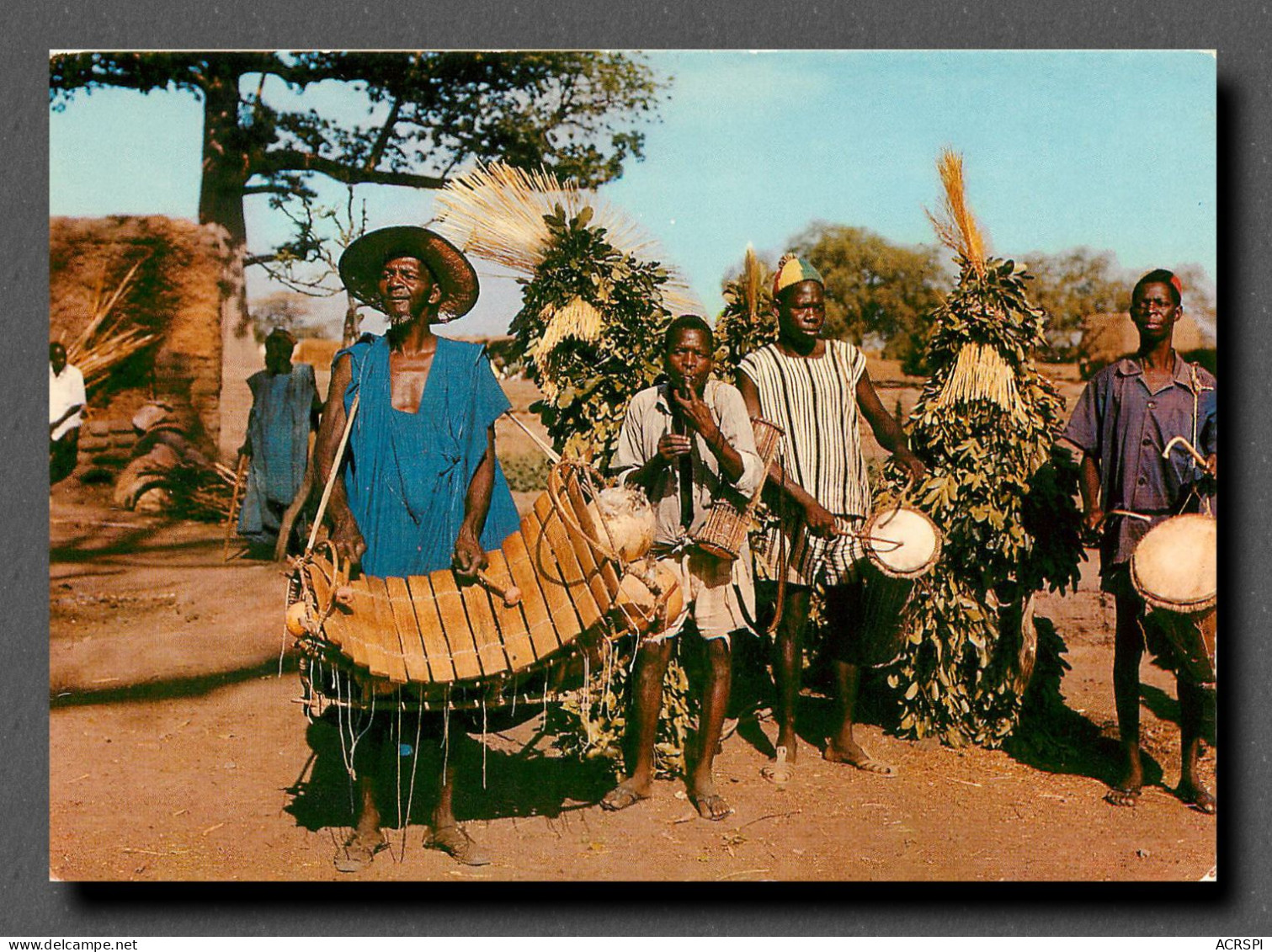 DAKAR  Folklore Africain : Musiciens Et Danseurs (scan Recto-verso) Ref 1037 - Côte-d'Ivoire