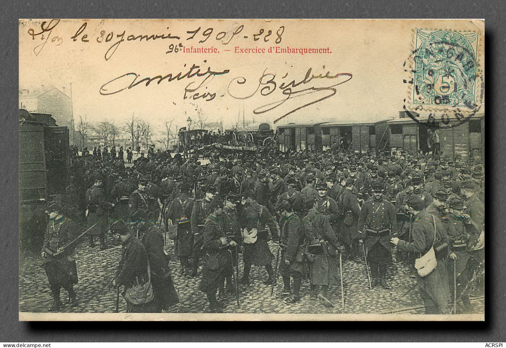 Infanterie, Exercice D'Embarquement (scan Recto-verso) Ref 1028 - Regimente