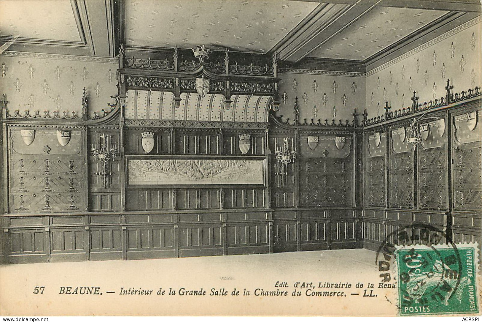 Beaune, Intérieur De La Grande Salle De La Chambre Du Commerce (scan Recto-verso) Ref 1025 - Beaune