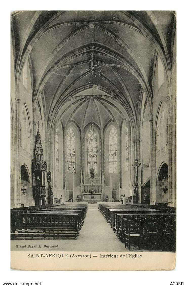 SAINT AFRIQUE Interieur De L'église (scan Recto-verso) Ref 1067 - Saint Affrique