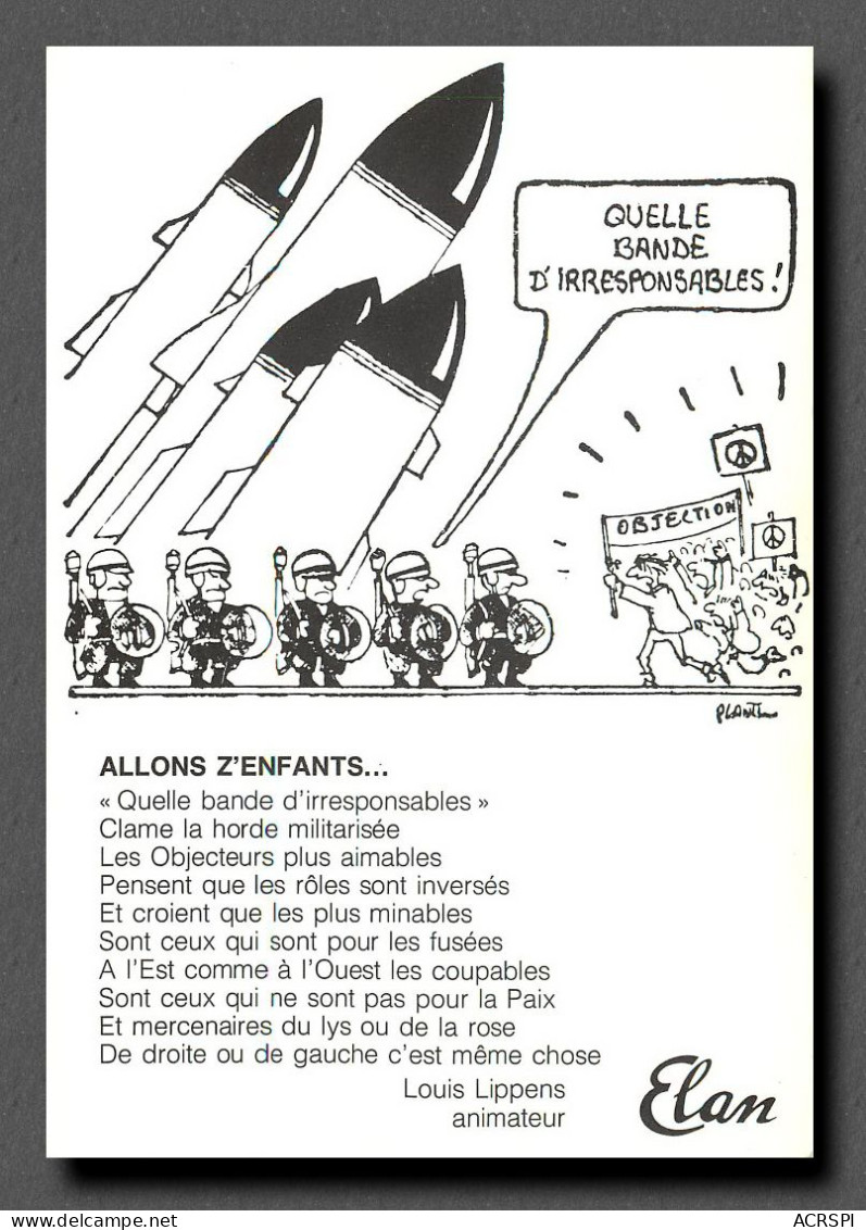 PLANTU Allons Z'enfants  (scan Recto-verso) Ref 1065 - Plantu