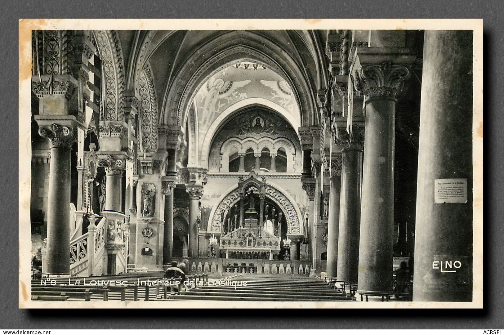 LA LOUVESC Intérieur De  L'eglise  (scan Recto-verso) Ref 1063 - La Louvesc