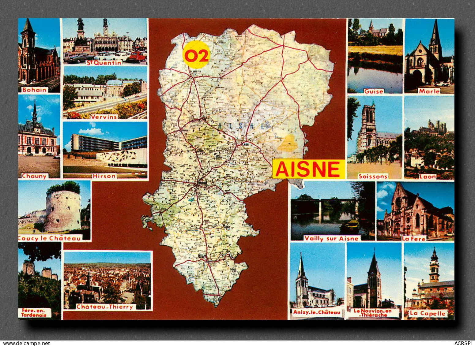 Carte De L'aisne  (scan Recto-verso) Ref 1062 - Vervins