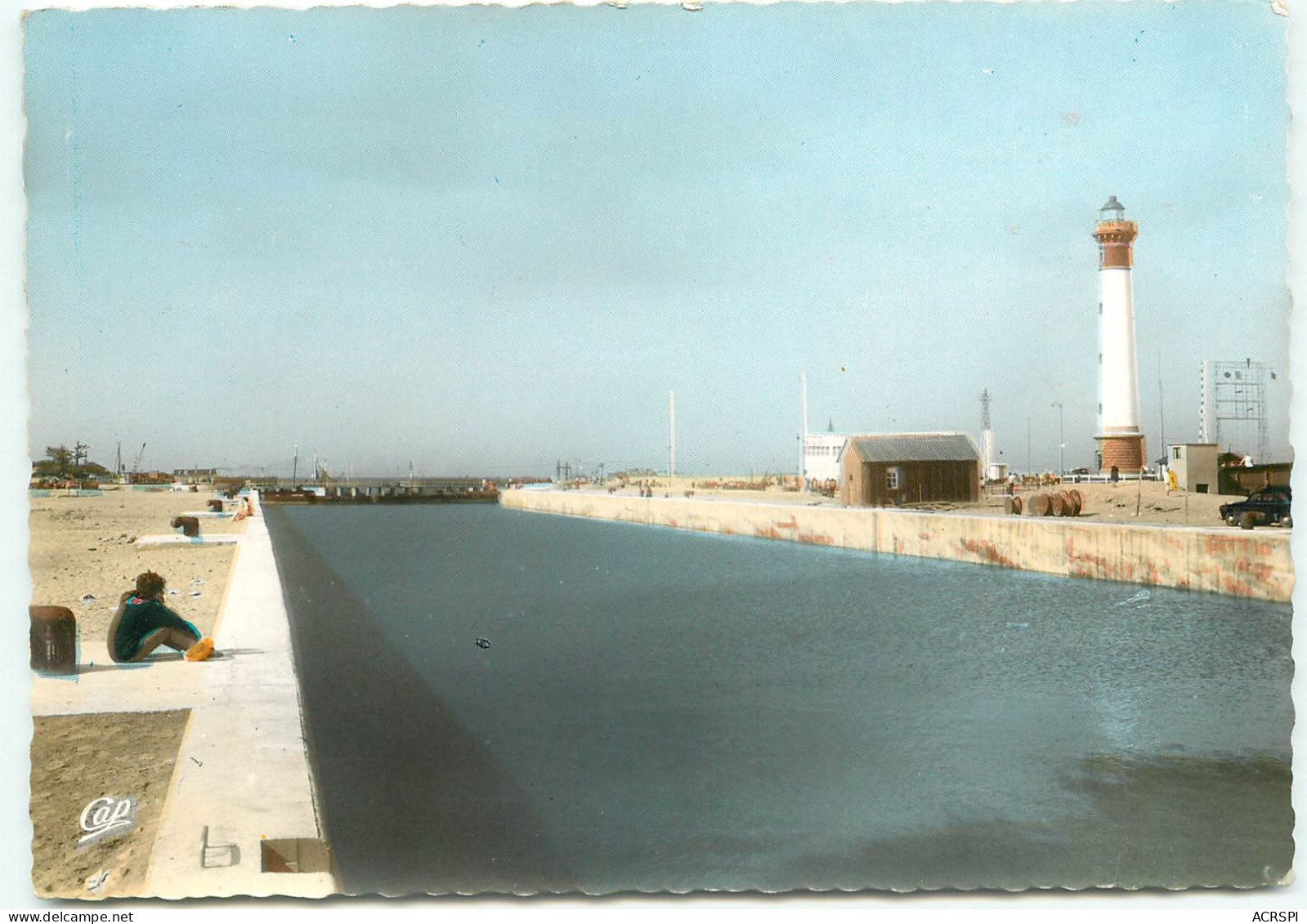 OUISTREHAM LA NOUVELLE ECLUSE ET LE PHARE (scan Recto-verso) Ref 1059 - Ouistreham