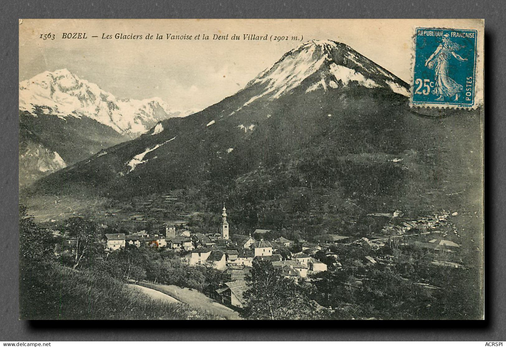 BOZEL, Les Glaciers De La Vanoise Et La Dent Du Villard (scan Recto-verso) Ref 1053 - Bozel