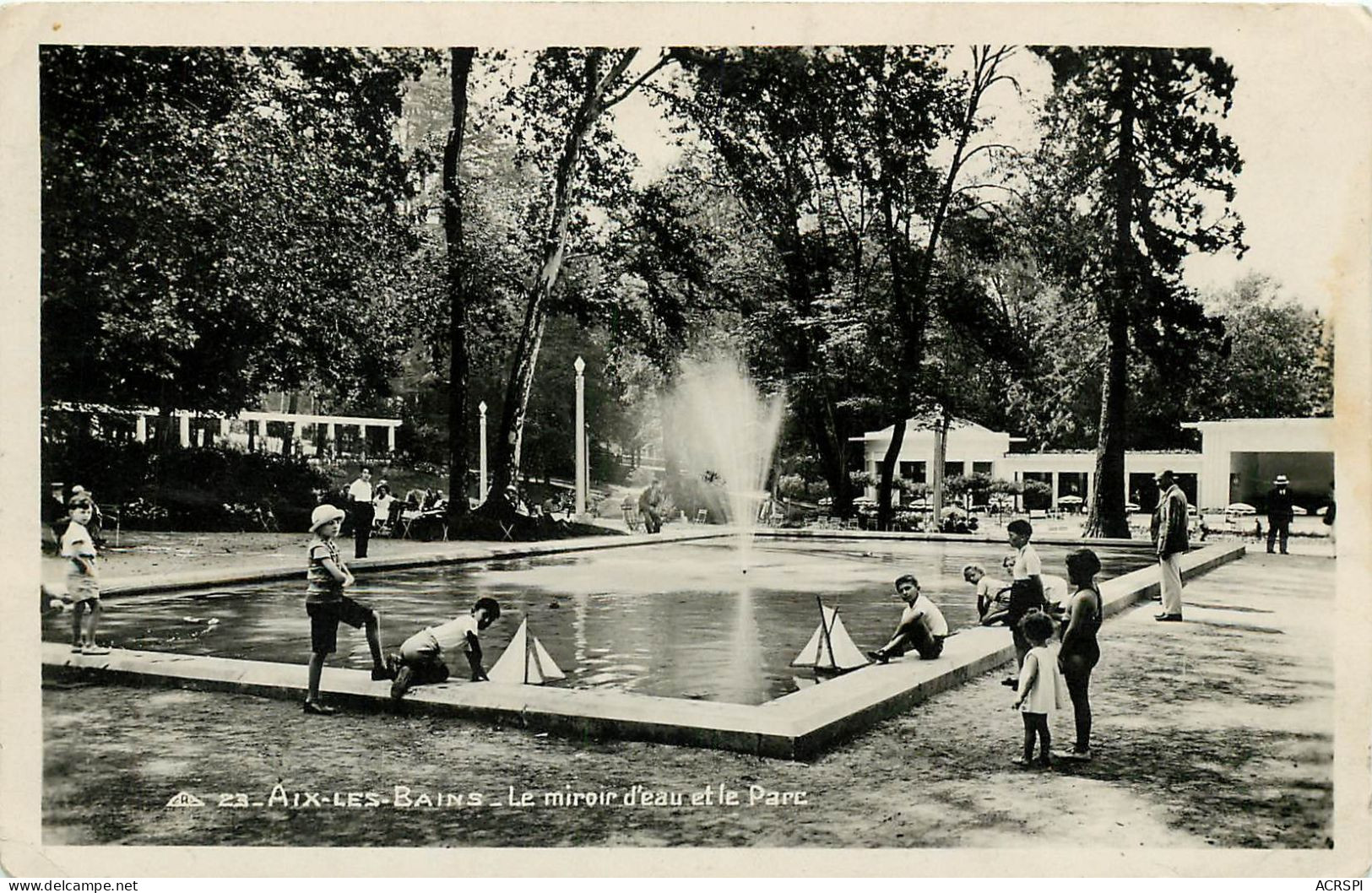 AIX-les-BAINS, Le Miroir D'eau, Et Le Parc (scan Recto-verso) Ref 1050 - Aix Les Bains