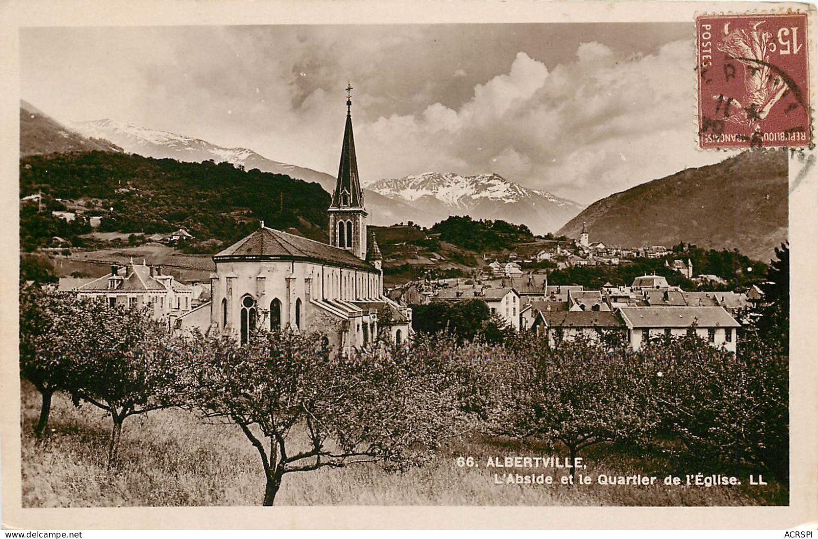 ALBERTVILLE, L'Abside Et Le Quartier De L'Eglise (scan Recto-verso) Ref 1049 - Albertville