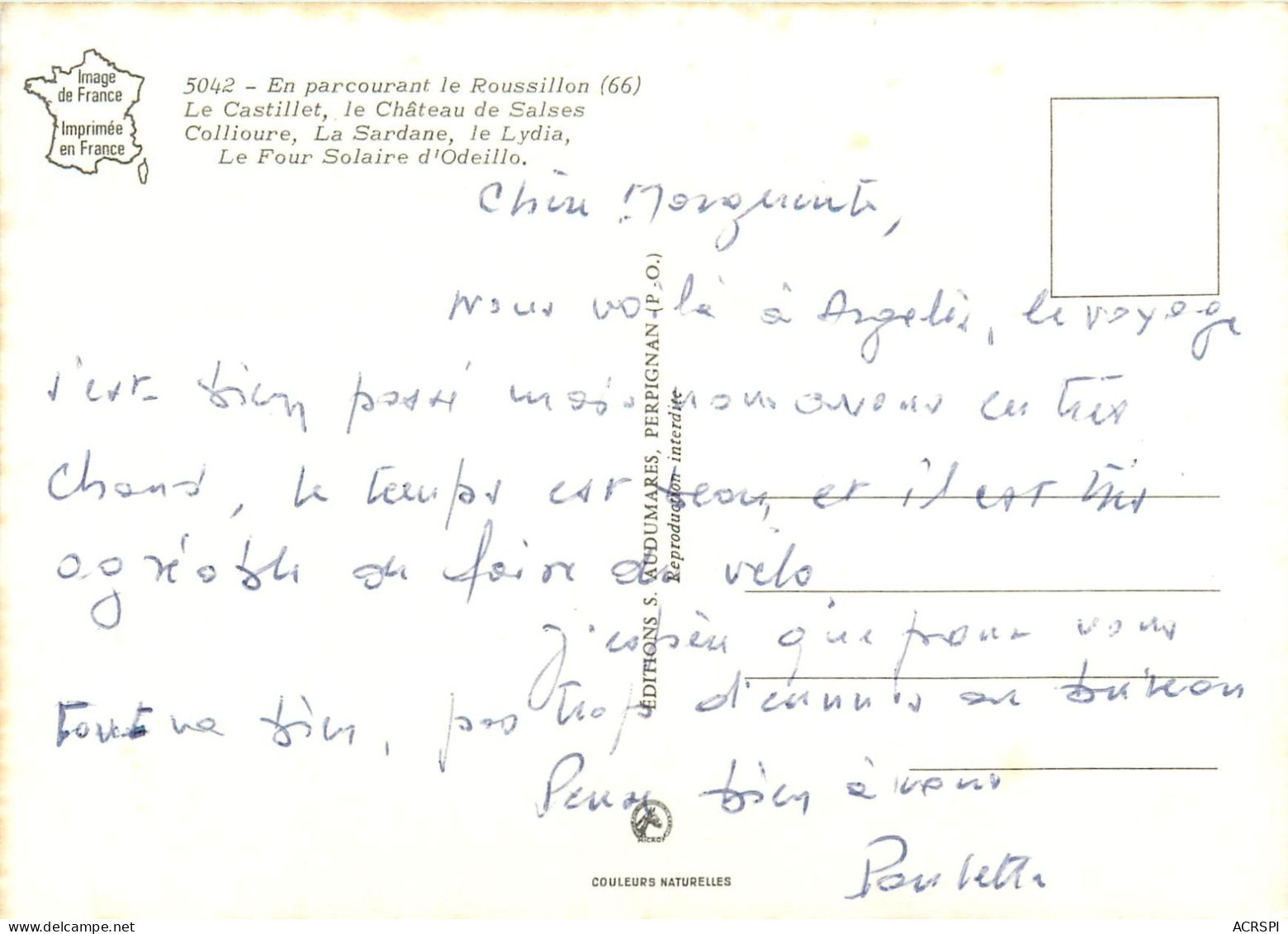 ROUSSILLON, Le Castillet, Le Château De Salses, Collioure, La Sardane, Le Lydia  (scan Recto-verso) Ref 1046 - Roussillon