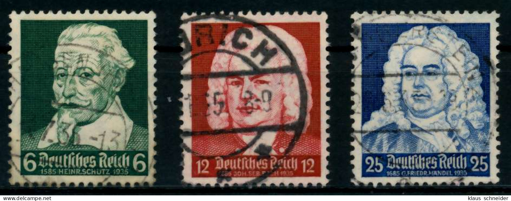 3. REICH 1935 Nr 573-575 Zentrisch Gestempelt X861026 - Gebruikt