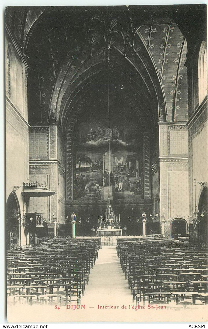 DIJON Intérieur De L'église Saint Jean(scan Recto-verso) Ref 1083 - Dijon