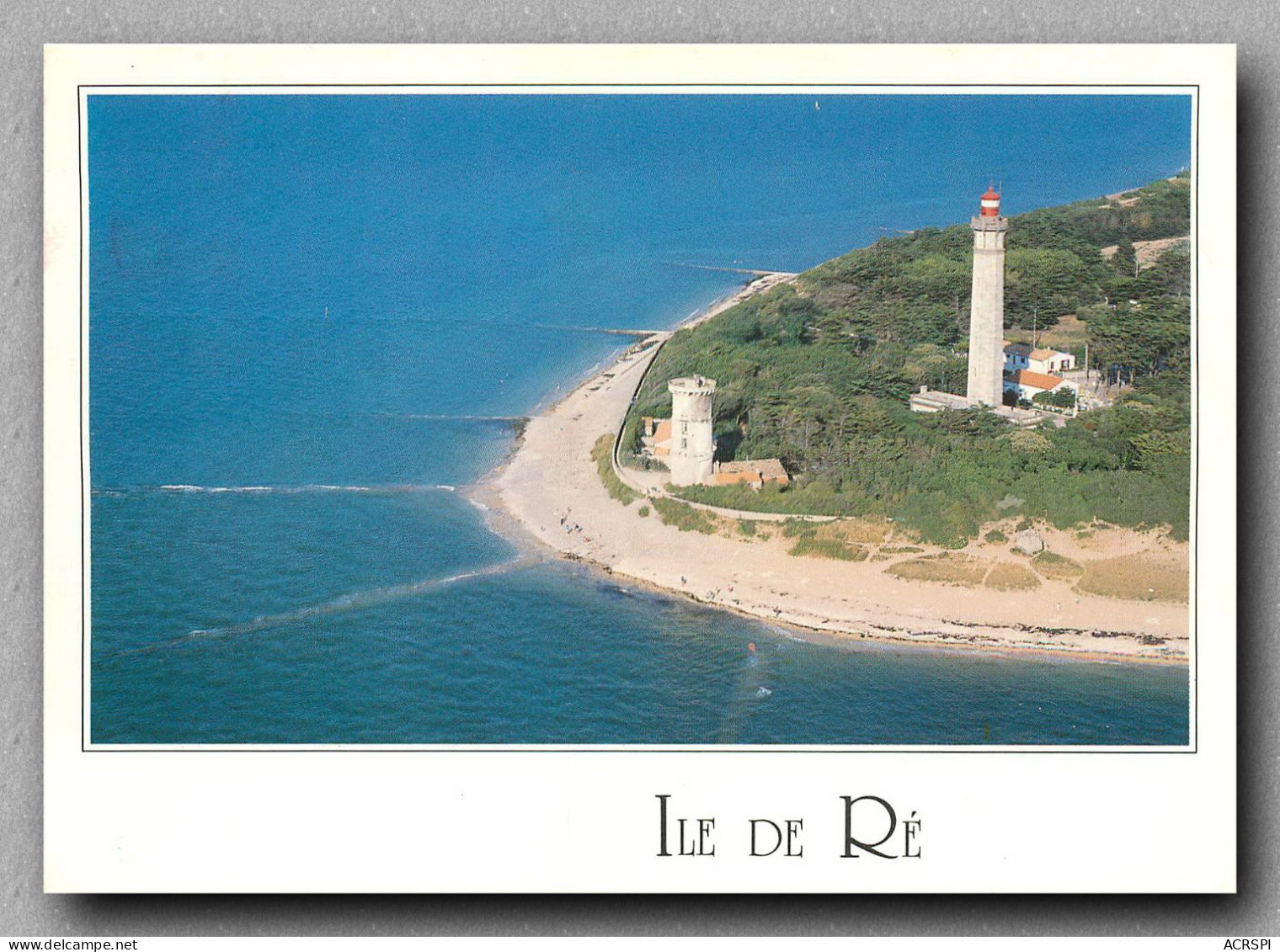 île De Ré  Le Phare Des Baleines Vue D"avion (scan Recto-verso) Ref 1080 - Ile De Ré