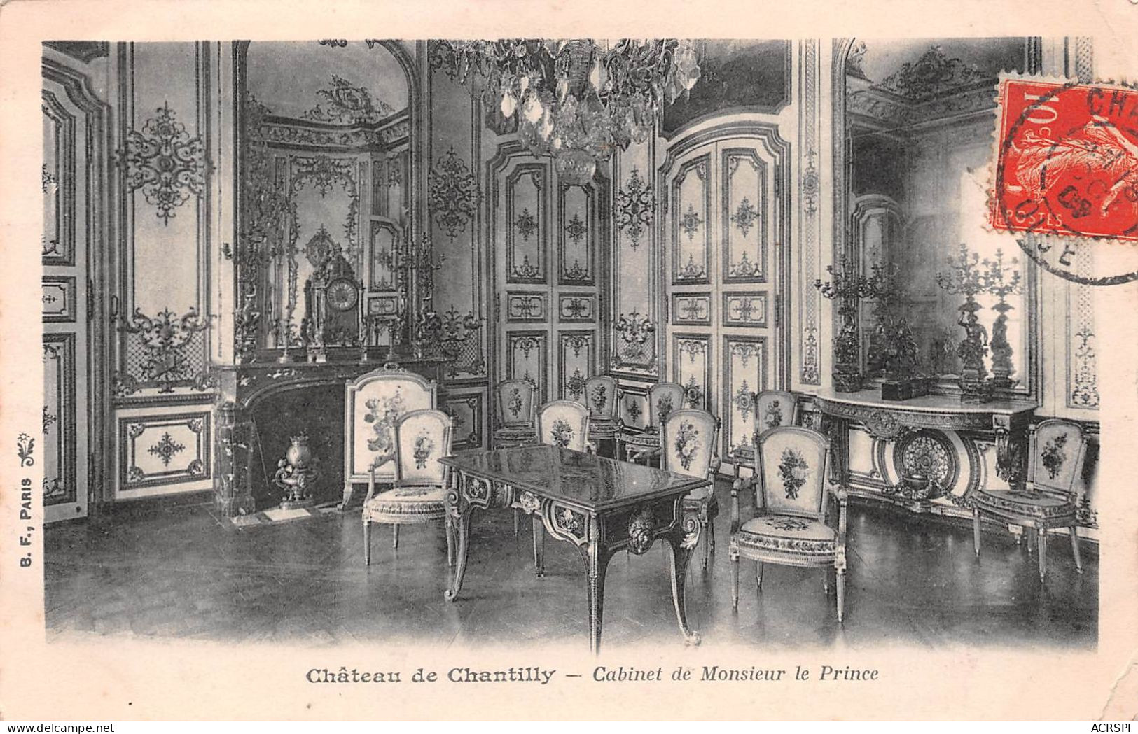 60 Chateau De Chantilly Le Cabinet De Mr Le Prince   (Scan R/V) N°   41   \PP1099Vic - Chantilly